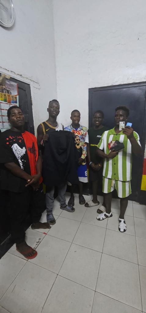 Security net 5 terrorists for displaying stolen item in video.