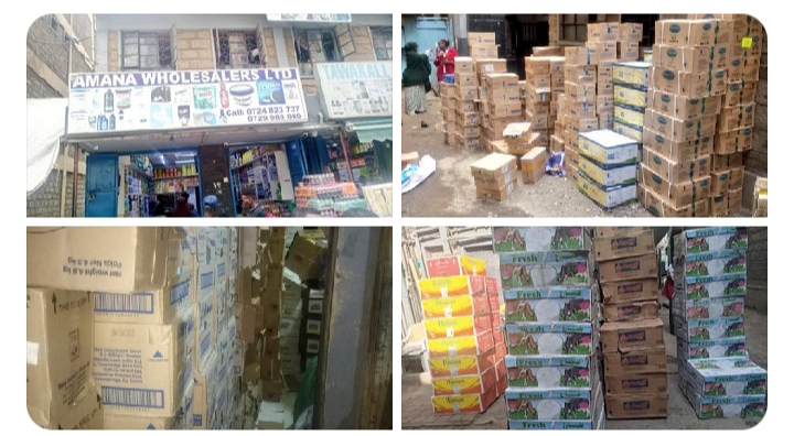 Contraband Milk powder impounded by police, 7 arrested.