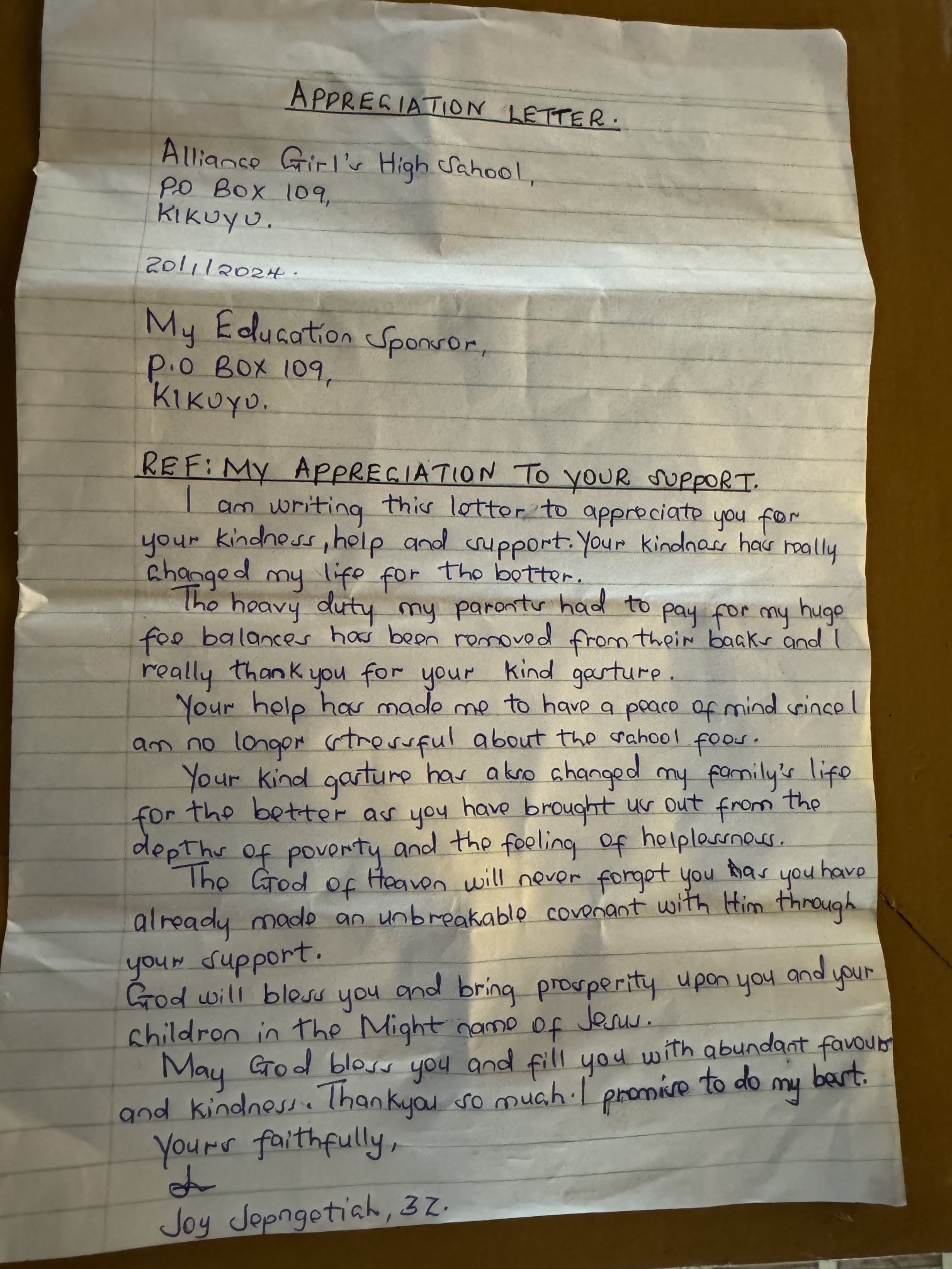 Twitter Leaks Touching Letter: Education Sponsor's Kindness Transforms Lives.