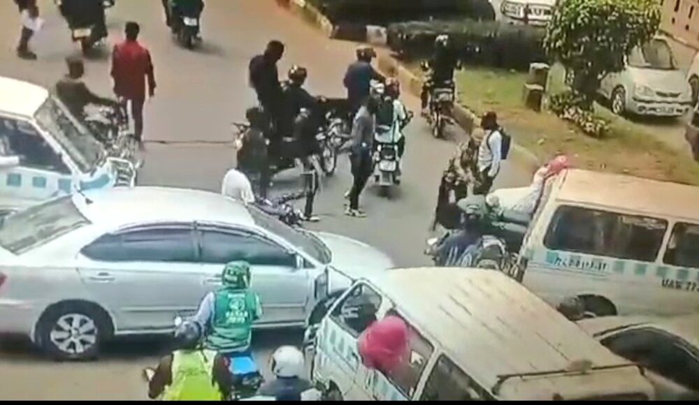 Man cornered, beaten and robbed at gunpoint.