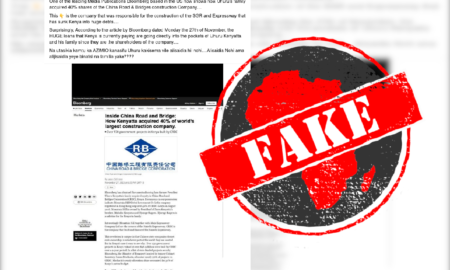 Comprehensive Analysis of the Fake News Article Claiming Uhuru Kenyatta's Stake in CRBC