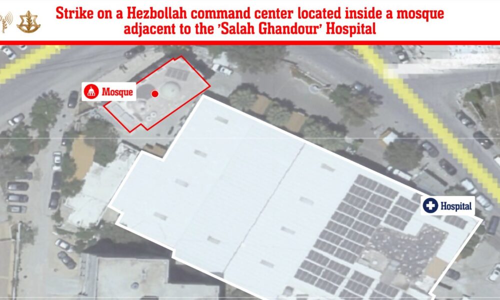 Israeli Air Force Targets Hezbollah Terrorists Operating from Mosque Near Lebanese Hospital: Civilian Lives in the Balance