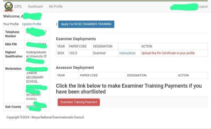 KNEC Examiners Required to Upload KRA Pin Certificate on Online Profile