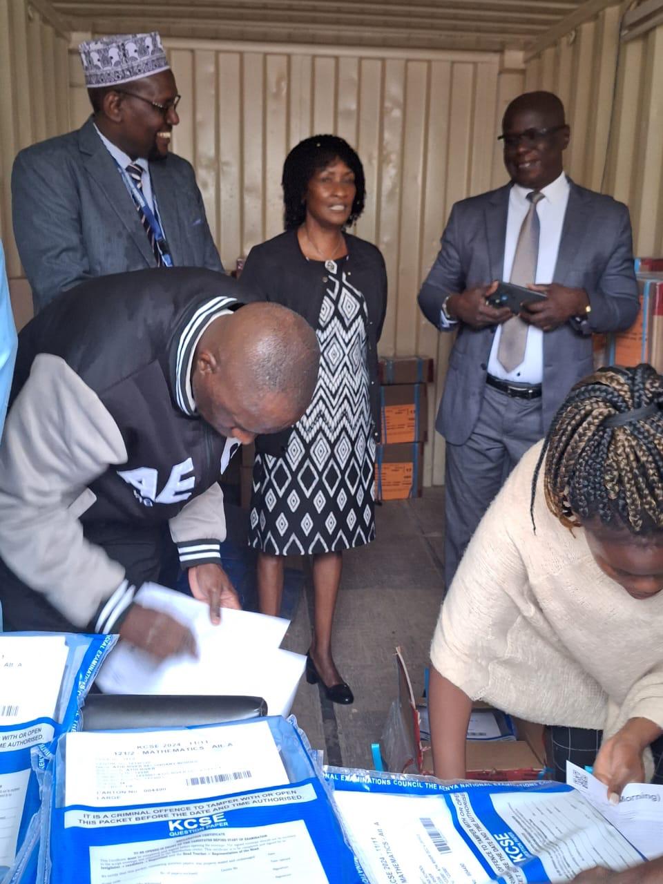 TSC CEO Dr. Nancy Macharia Oversees KCSE Exam Papers Distribution at Athi River Sub-County, Machakos County