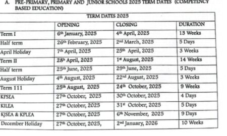 2025 School Calendar