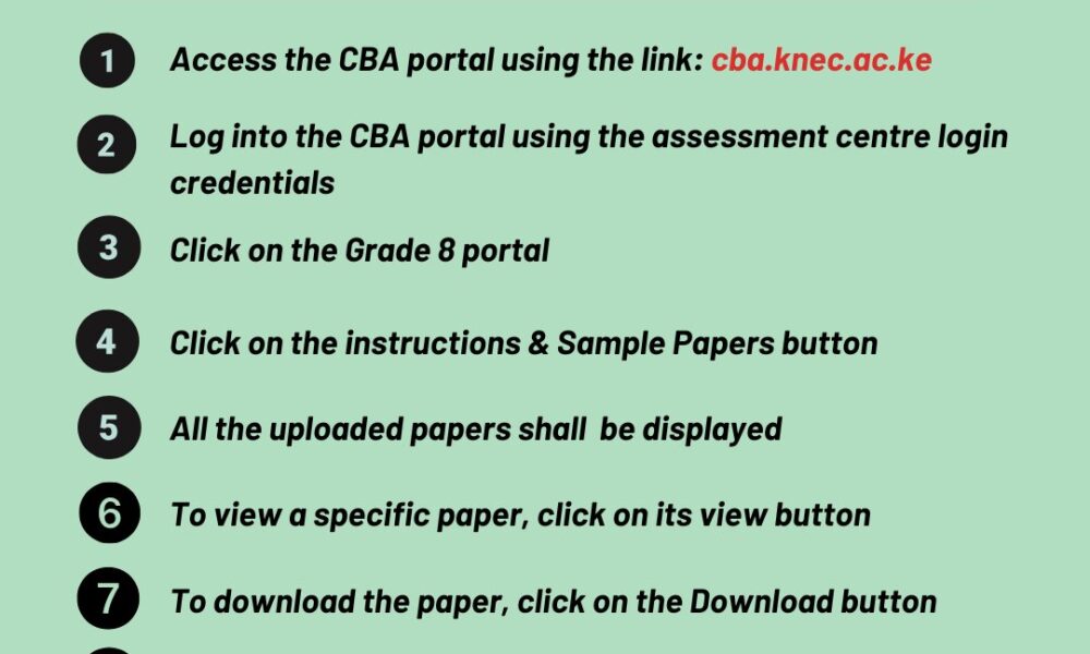 KNEC: KJSEA Sample Papers Now Available Online