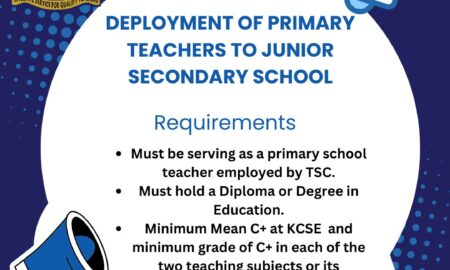 TSC link to apply From P1 to JSS