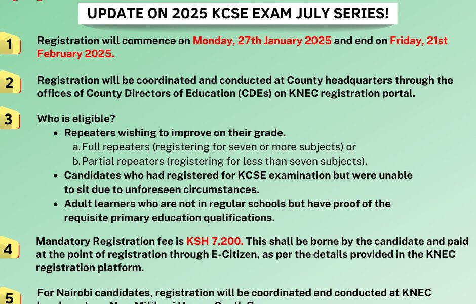 KNEC Bans Repeaters from November KCSE Exams: Registration Opens Soon