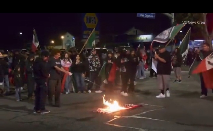 Shocking Protests Erupt Across U.S. as ICE Deportation Raids Spark Outrage: US Flags Burned, Traffic Blocked!