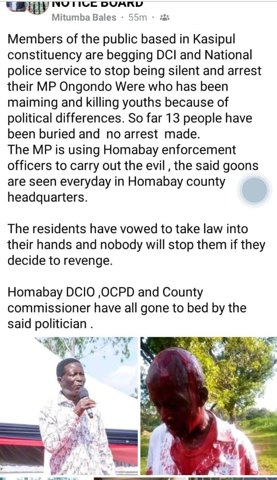 MP Kasipul MP shot, Charles Ongondo Were, Ngong Road shooting, Kenyan MP assassinated, political violence in Kenya, Nairobi news, breaking news Kenya, Citizen TV reports, Homa Bay killings, DCI investment,