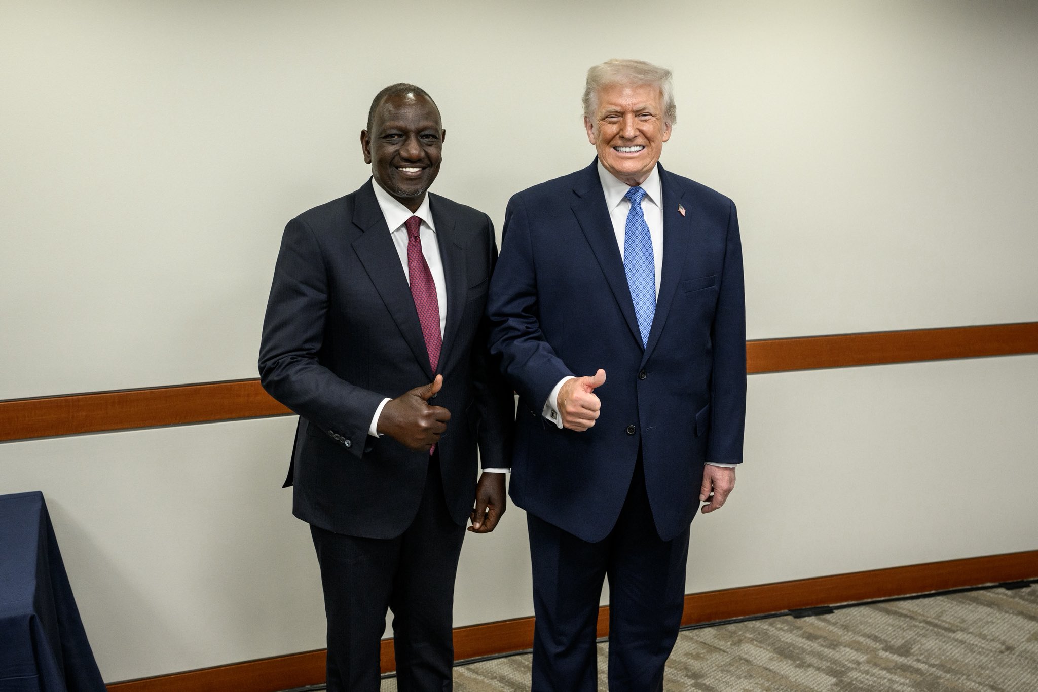 the image of president ruto and the president of US Donald Trump